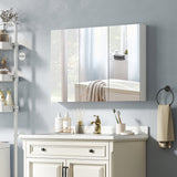 Three-Mirror Bathroom Medicine Storage Cabinet
