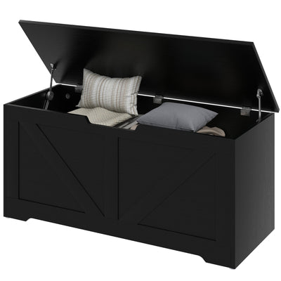 39.4 Inches Storage Chest, Storage Trunk with 2 Safety Hinges for Living Room