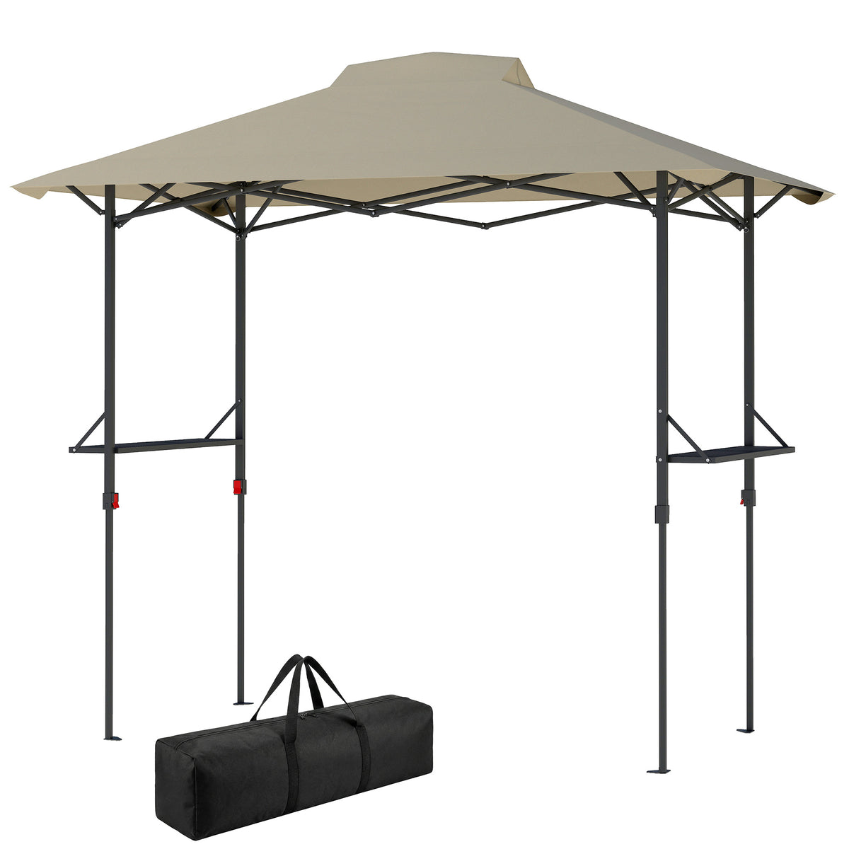 5 x 8.5 ft Pop Up Grill Gazebo with 2 Shelves, UPF 50+ Outdoor Instant Canopy Portable Shelter with Carry Bag