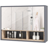 Wall Mounted Bathroom Medicine Cabinet with Mirror and Shelves