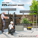 Remise de rangement de jardin galvanisée 6 x 4FT, abri métallique extérieur avec portes doubles et 2 évents