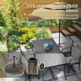Round Patio Umbrella Base, 26 lbs Resin Umbrella Stand Base