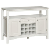 Modern Kitchen Buffet Bar Cabinet Storage Sideboard Dining Server with Drawer & 12-Bottle Wine Rack for Living Room