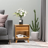 Bedside Table for Bedroom, Nightstand with Drawer and Shelf