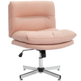 Armless Office Chair, Criss Cross Chair with Adjustable Height & Tilt Function for Home Office