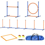 5Pcs Dog Agility Training Equipment with 8.7KG Net Weight, Adjustable Jump Ring