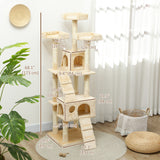68-inch Multi-Level Cat Scratching Tree Kitty Activity Center Post Tower Condo Pet Furniture w/ Toy