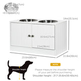 Elevated Dog Bowls for Large Dogs Pet Feeding Station with Stand, Storage, 2 Stainless Steel Food and Water Bowls