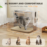 XL Stainless Steel Litter Box w/ 100° Flip Top