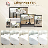 Folding Dining Table, Drop Leaf Table with Open Shelf, Rolling Kitchen Table for Dining Room, Small Spaces