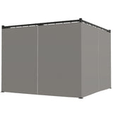 10' x 10' Retractable Pergola Canopy with Sidewalls, Metal Outdoor Gazebo Sun Shade Shelter