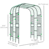 Arched Garden Trellis, 8 FT Tall Metal Plant Trellis Support with Trellis Netting for Climbing Plants