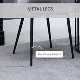 Set of 2 Mid-Back Dining Chair, Mid-Back Velvet-touch Upholstery Kitchen Chair for Living Room Dining Room