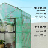 5 Tier Mini Greenhouse, Portable Outdoor Flower Stand with Shelf Clips, Indoor Greenhouse with Steel Frame, 27.25