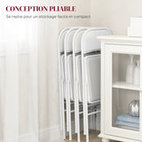 Set of 4 Metal Foldable Chairs