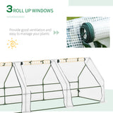 6' x 3' x 3' Portable Tunnel Greenhouse Outdoor Garden Mini with Large Zipper Doors & Water/UV PE Cover