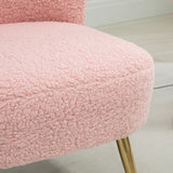 Fauteuil lounge pour chambre, fauteuil du salon avec rembourrage doux et pieds dorés