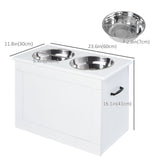 Large Elevated Pet Feeder with Storage Dog Pet Diner Function 2 Stainless Steel Dog Bowls Elevated Base for Large Dogs and Other Large Pet