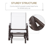 Outdoor Glider Chair, Patio Glider with Steel Frame and Mesh Fabric