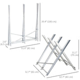 Portable Sawhorse Heavy Duty Cutting Stand Steel Adjustable Work Support, Foldable Sawhorse Stand 220 lbs Weight Capacity