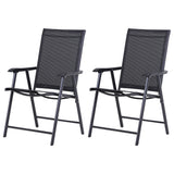 2-Piece Folding Dining Chair Set for Relaxing on Patio