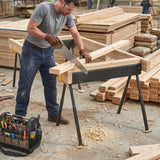 Mitre Saw Stands, Sawhorses with Height Adjustable Legs, 2x4 Bracket