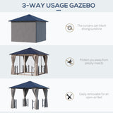 10' x 10' Hardtop Gazebo with PC Board Roof and Aluminum Frame