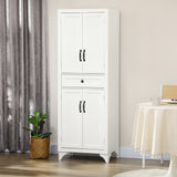 Freestanding Storage Cabinet, Kitchen Pantry Cabinet with 2 Shelves, 4 Doors
