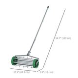 Manual Lawn Aerator with Adjustable Handle