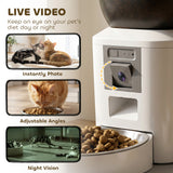 Automatic Cat Feeder with Camera, 2.4G WiFi, APP Control 8L Pet Feeder 1-10 Meals with 2-Way Audio
