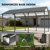 10 x 15ft Metal Carport, Heavy-Duty Carport Canopy with Reinforced Steel Frame & Roof