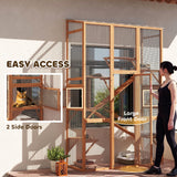 Grand catio extérieur avec 6 plateformes de saut, 2 rampes