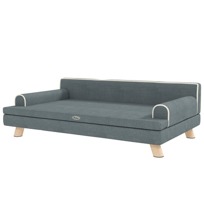 Elevated Dog Sofa Bed, Wooden Legs, for Medium & Large Dogs