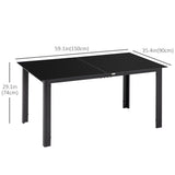 Aluminium Outdoor Dining Table for 6, 59