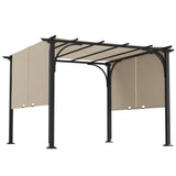10' x 10' Outdoor Pergola Patio Gazebo Canopy Sun Shelter, Steel Frame