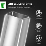 Poubelle de cuisine en acier inoxydable 5,3 gal/20 L avec couvercle à fermeture douce