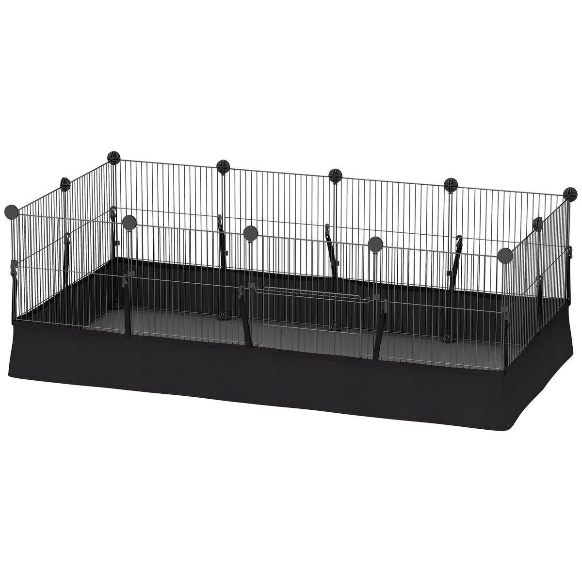 Small Animal Cage Waterproof Mat DIY Animal Playpen for Guinea Pigs Rabbits 12 Panels and Door