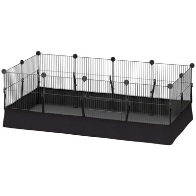 Small Animal Cage Waterproof Mat DIY Animal Playpen for Guinea Pigs Rabbits 12 Panels and Door