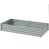 6 x 3 x 1ft Galvanized Raised Garden Bed, Reinforced Outdoor Planter Box with Open Bottom