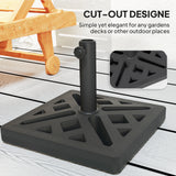 Umbrella Base, 33lbs HDPE Outdoor Umbrella Stand Parasol Stand with Cut-Out Design