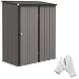 Remise de rangement extérieur 5' x 3', remise de jardin en acier avec porte verrouillable simple