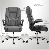 Executive Office Chair, Desk Chair with Flip-up Armrest, Diamond Fabric Computer Chair for Home Office