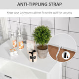 Freestanding Bathroom Cabinet with Adjustable Shelf and Drawers, Small Cabinet for Bathroom
