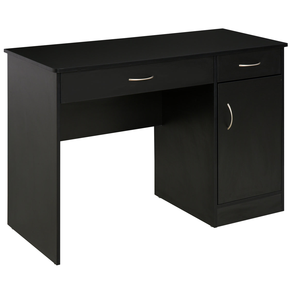 Computer Desk with Storage Drawers, Study Writing Table with Cabinet Adjustable Shelf for Home Office Workstation Bedroom