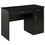 Computer Desk with Storage Drawers, Study Writing Table with Cabinet Adjustable Shelf for Home Office Workstation Bedroom