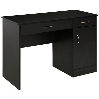 Computer Desk with Storage Drawers, Study Writing Table with Cabinet Adjustable Shelf for Home Office Workstation Bedroom