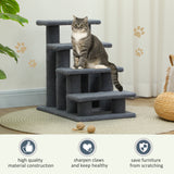 4-Step Multi-Level Carpeted Cat Scratching Post Pet Stairs