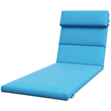 Coussin de chaise longue de patio Rembourrage de transat avec appuie-tête et attaches