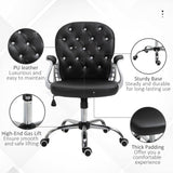 Office Chair, Computer Desk Chair with Adjustable Height and Tufted Back