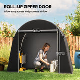 8' x 4' Portable Shed, Waterproof Bike Tent with Roll-up Zipper Door and Galvanised Metal Frame for Bike
